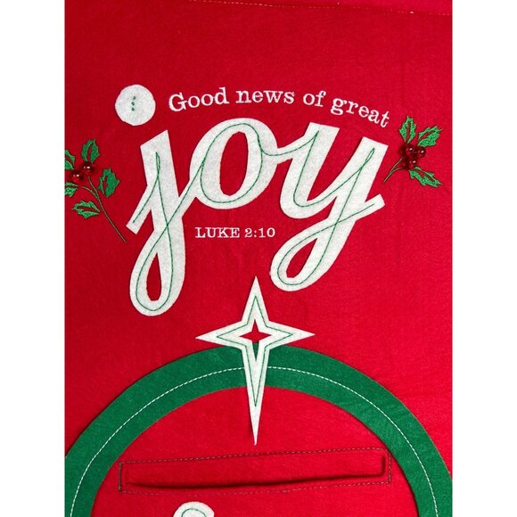Christmas Card Holder Nativity Wall‎ Hanging Banner  Good News Of Great Joy  22" - Picture 2 of 6